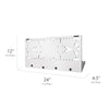 Carved Wooden Wall Shelf and Coat Rack – White (24”)